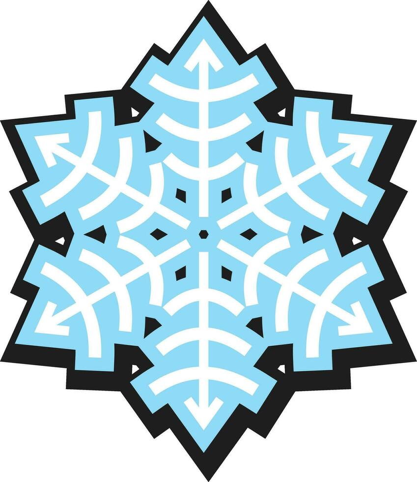 Paper Snowflake vector editable