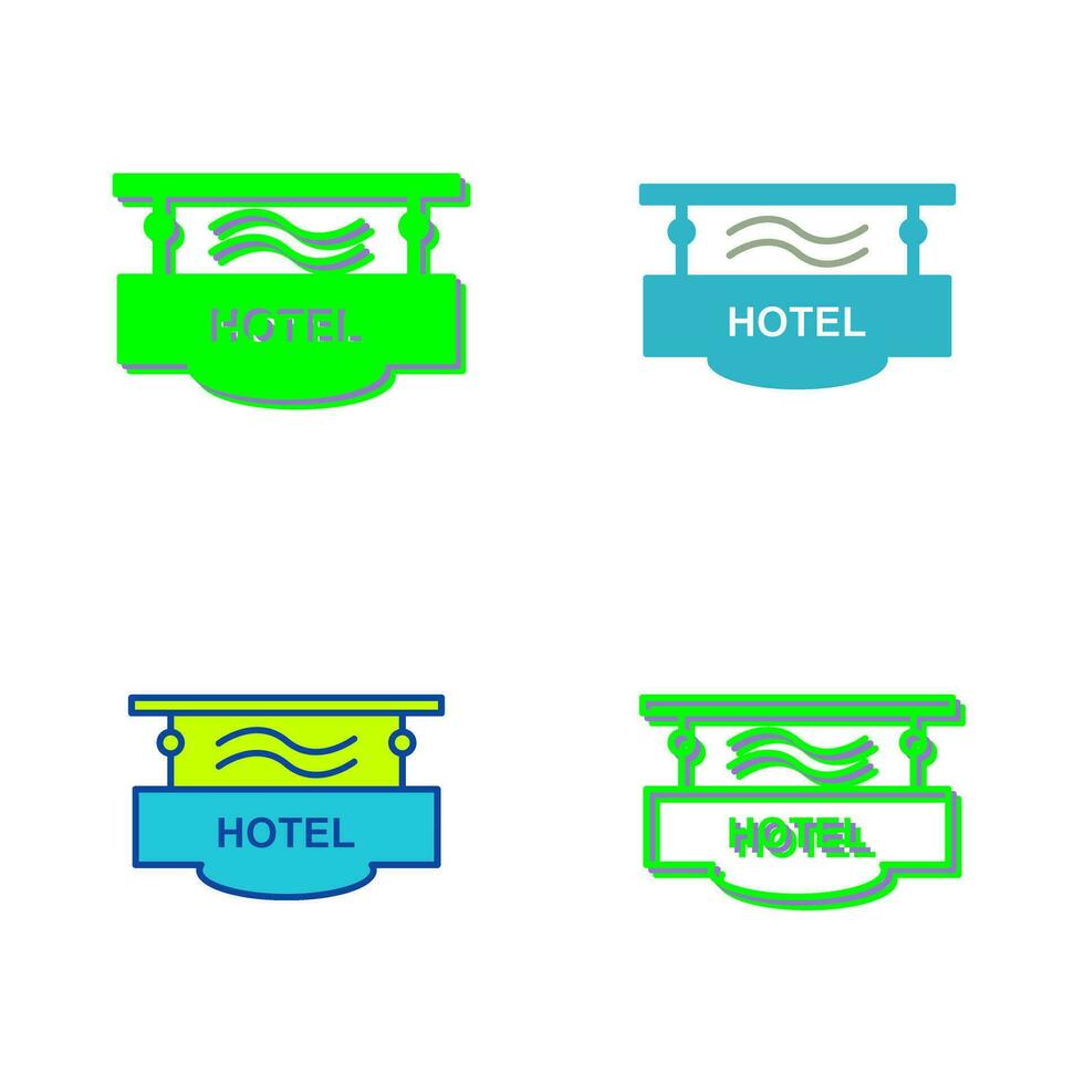 icono de vector de signo de hotel