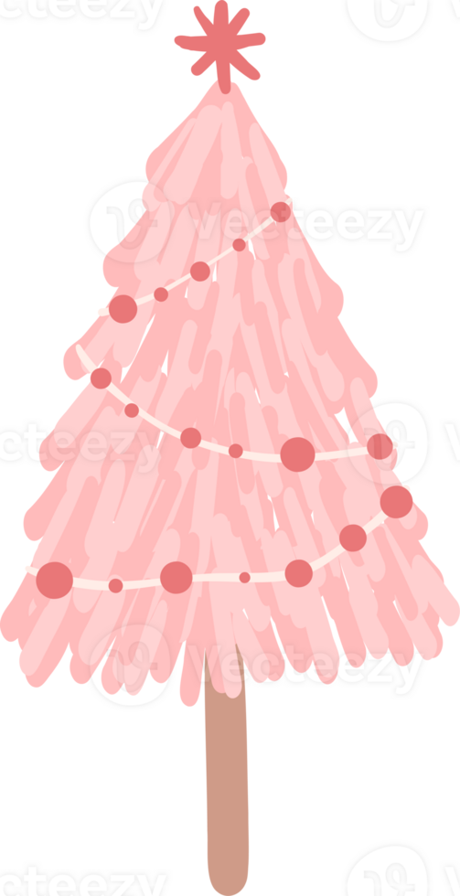 Pink Christmas tree png
