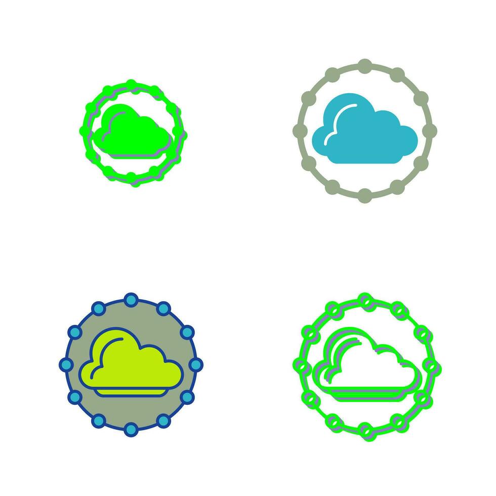 icono de vector de nube