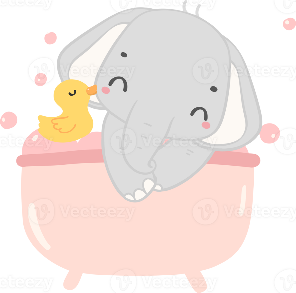 bebé ducha elefante, linda elefante en bañera 29604301 PNG