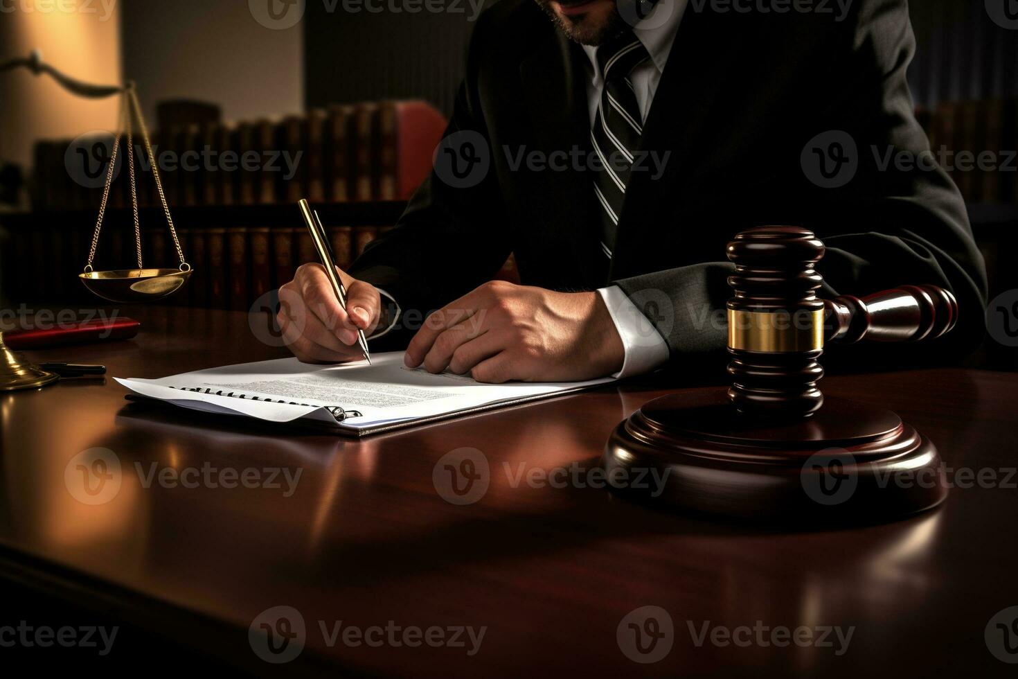 Law, Consultation, Agreement, Contract, Lawyers advise on litigation matters and sign contracts as lawyers to accept complaints from clients. Concept Attorney. AI-Generated. photo