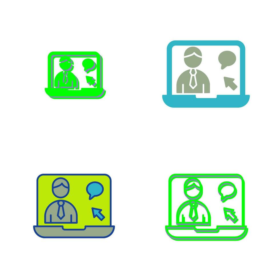 Online Interview Vector Icon