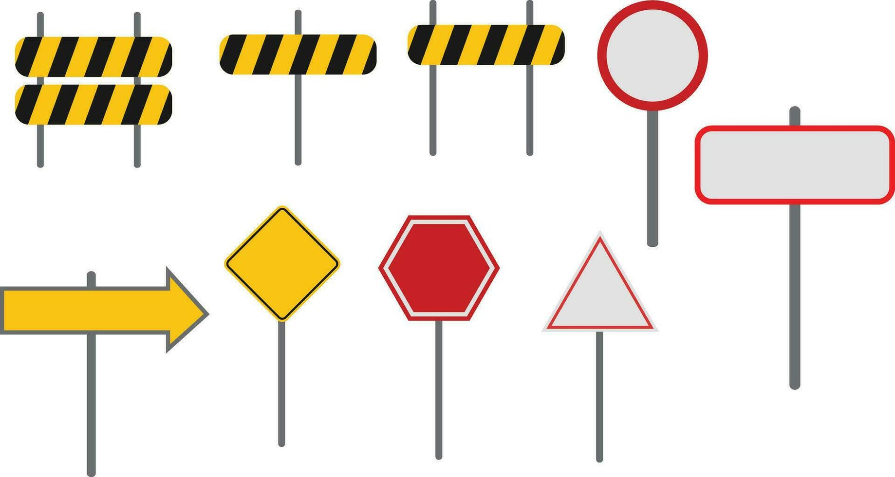 Set of traffic sign vector