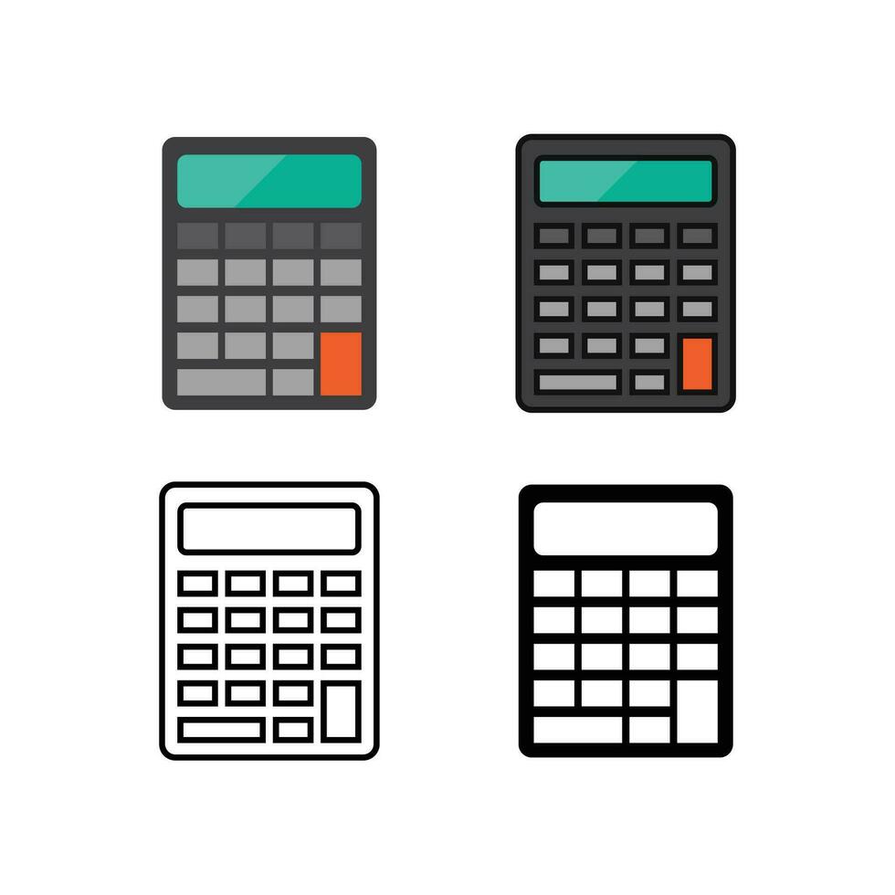 matemáticas calculadora para contando operaciones. Finanzas y economía concepto, costo gestiones, dinero estrategia y compra cálculo. calculadora icono. vector ilustración. diseño en blanco antecedentes. eps10