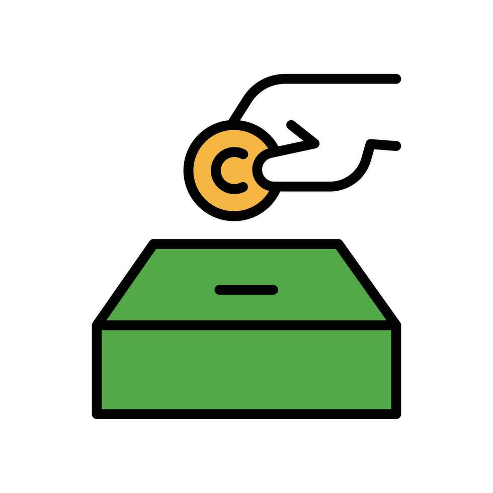 Donate or pay your zakat as muslim obligatory. Muslim charity or alms in ramadan kareem before eid al-fir. Zakat, donation, islamic, ramadan icon. Vector illustration.Design on white background. EPS10