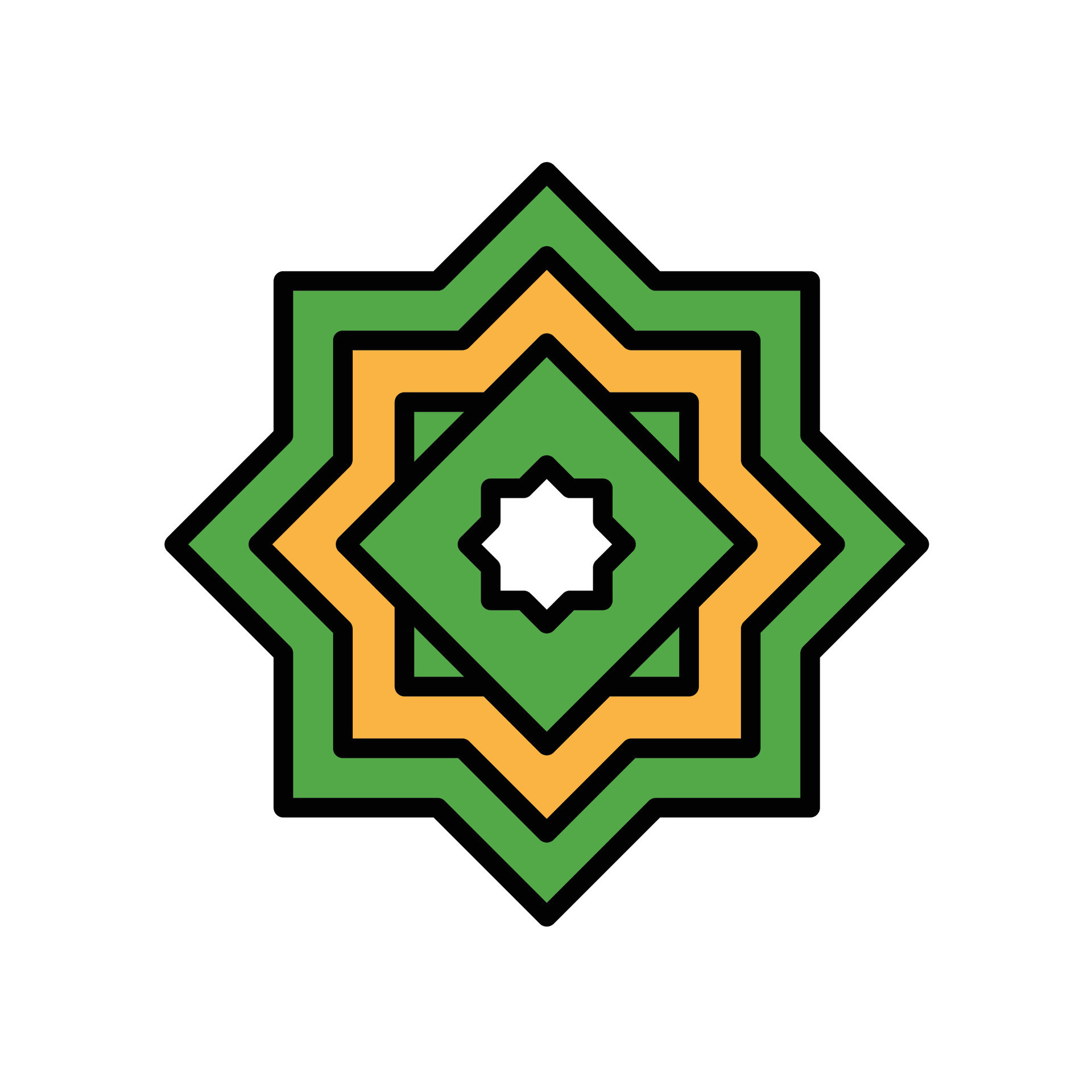 dos superposición cuadrado fo Arábica caligrafía. espiritual tradición