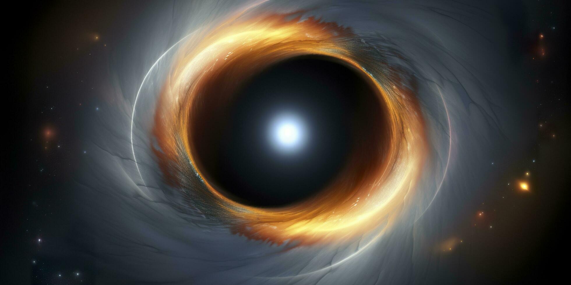 Black Holes. The Mysterious Objects of Outer Space. Abstract Space Wallpaper. AI Generative photo