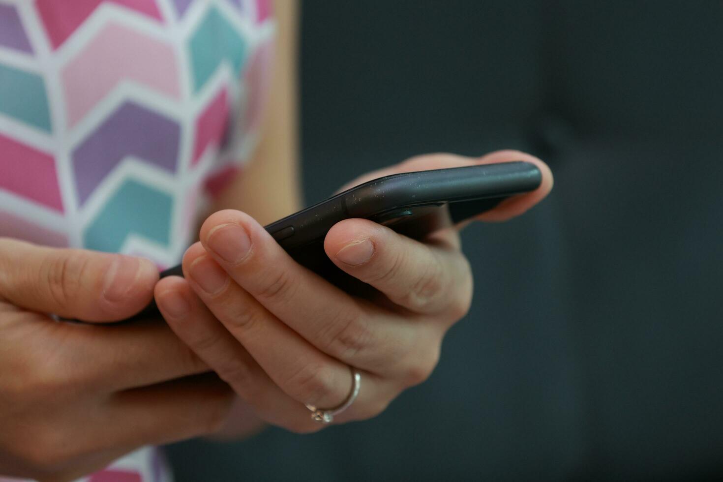 Using phone, mobile phone in hand photo