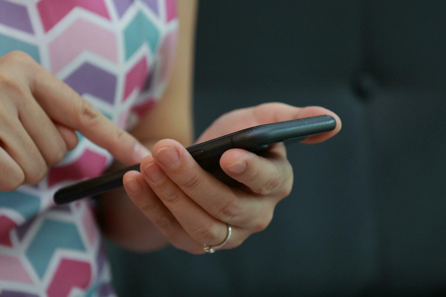 Using phone, mobile phone in hand photo