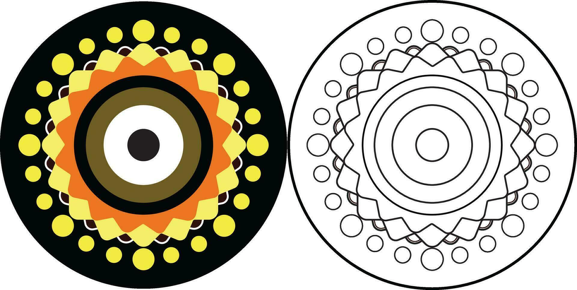 circle pattern design illustration vector art