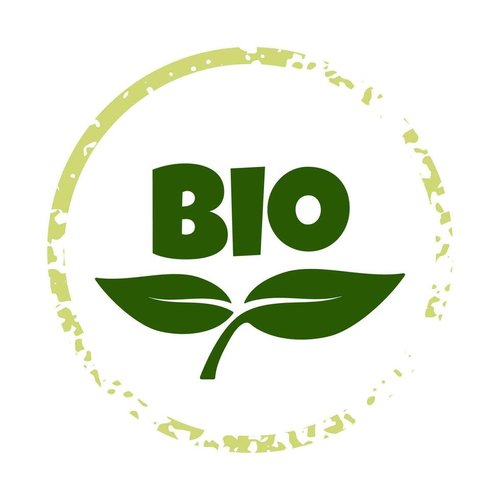 Raw, Healthy Food Badge, tag for Cafe, Restaurants and Packaging. Bio Leaf logo vector