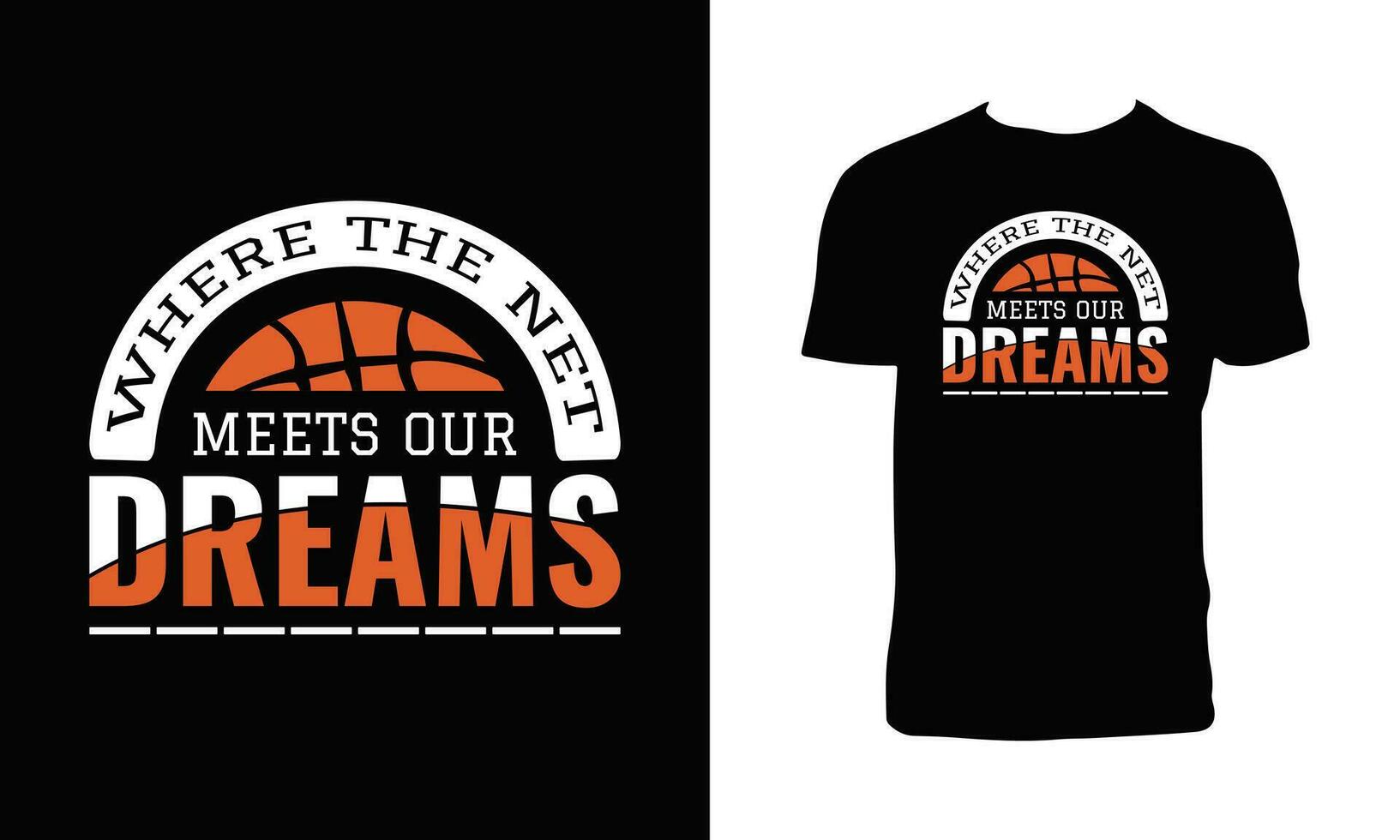 Basketball Typography T Shirt Design. vector