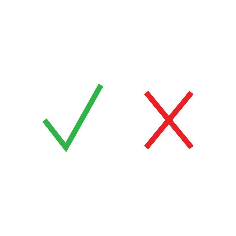 yes or no voting checkmark character vector