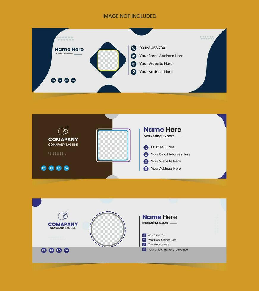 Corporate email signature template design vector