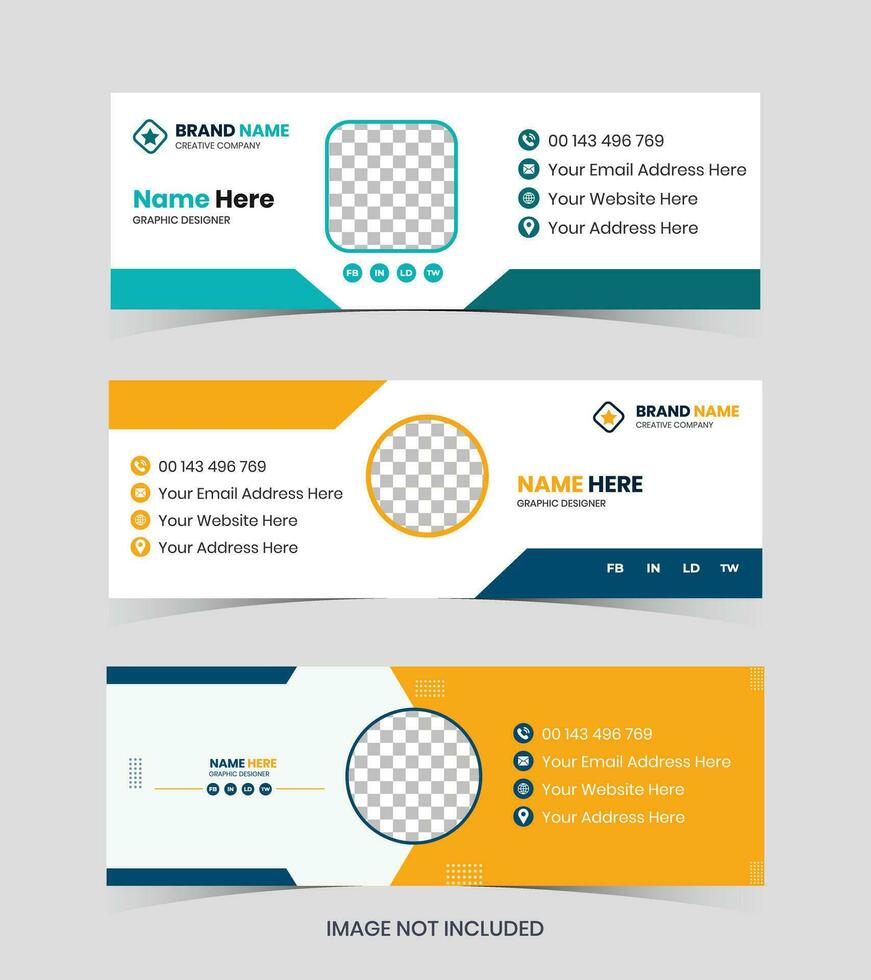 Corporate email signature template design vector