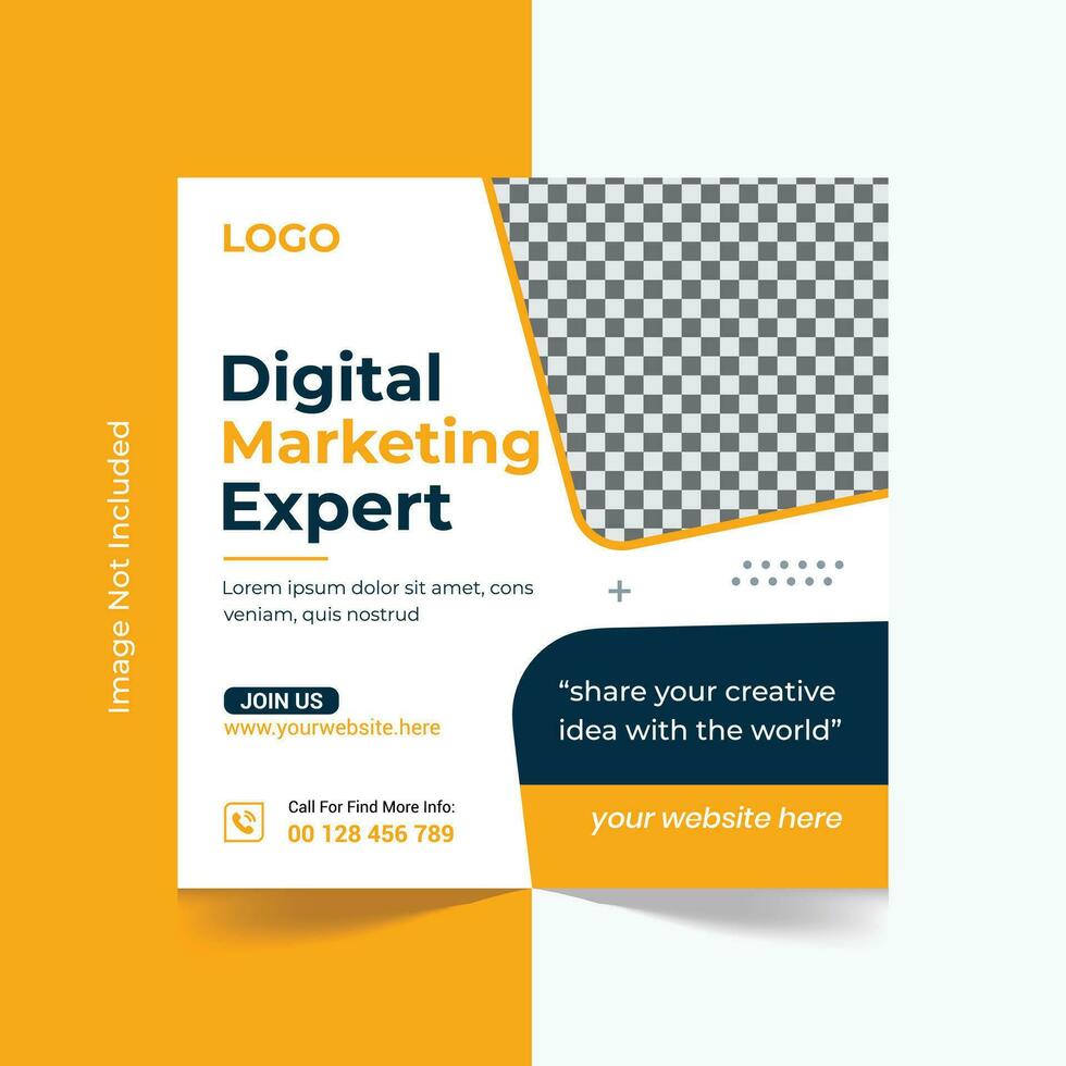 Digital marketing corporate social media post and web banner design template vector