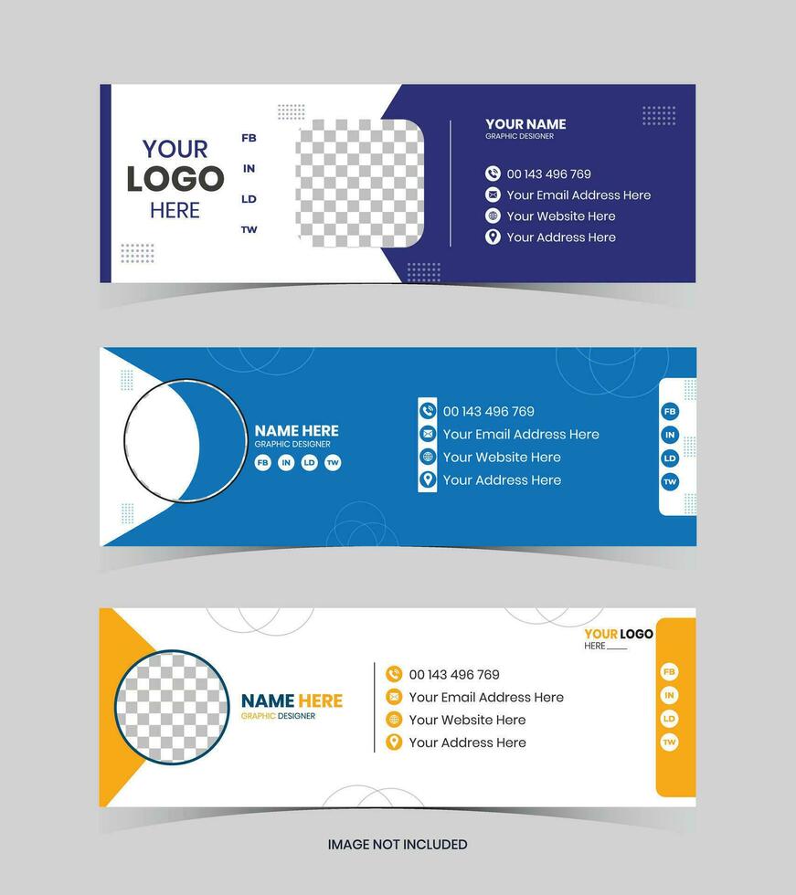 Corporate email signature template design vector