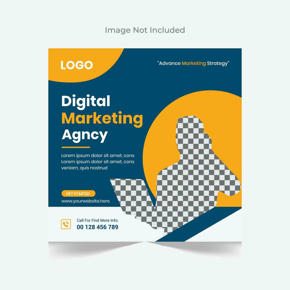 Digital marketing corporate social media post and web banner design template vector