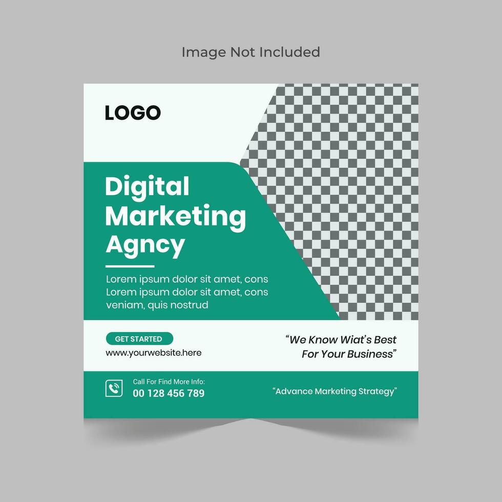 Digital marketing corporate social media post and web banner design template vector