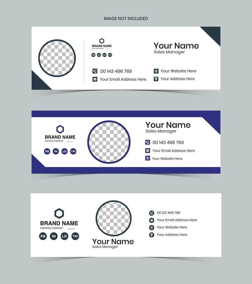 Corporate email signature template design vector