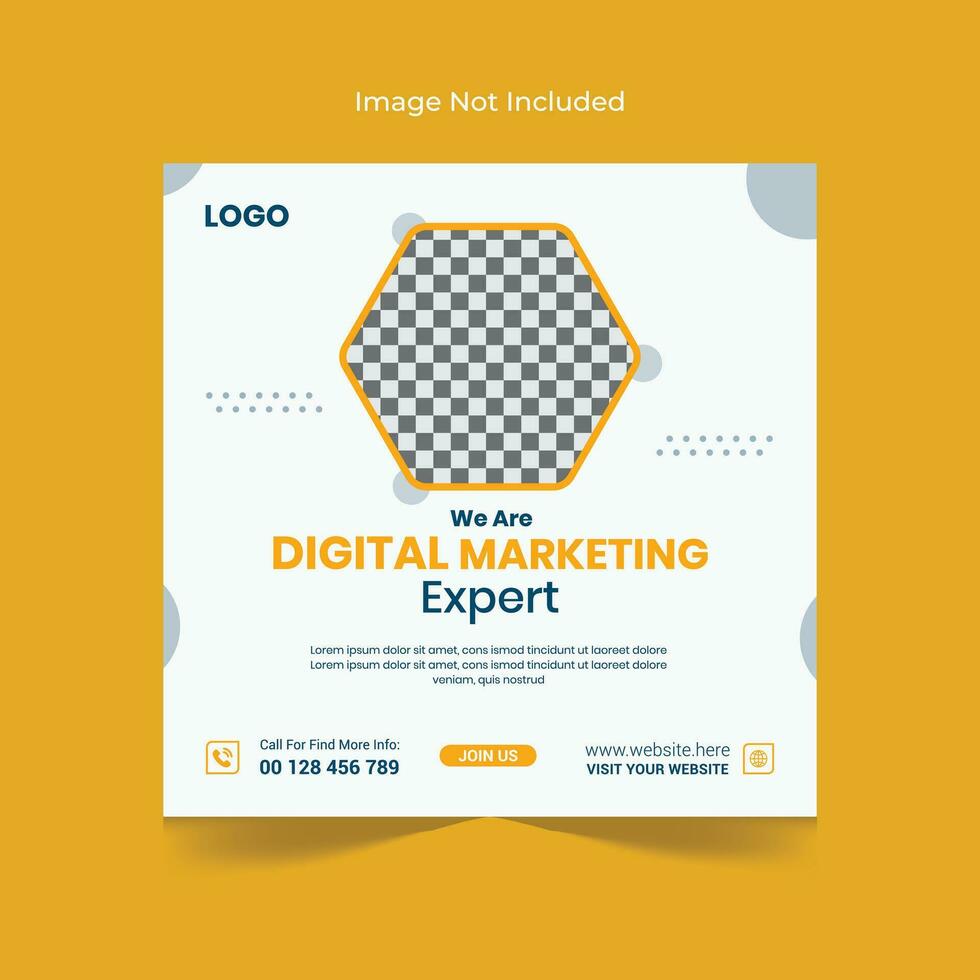 Digital marketing corporate social media post and web banner design template vector