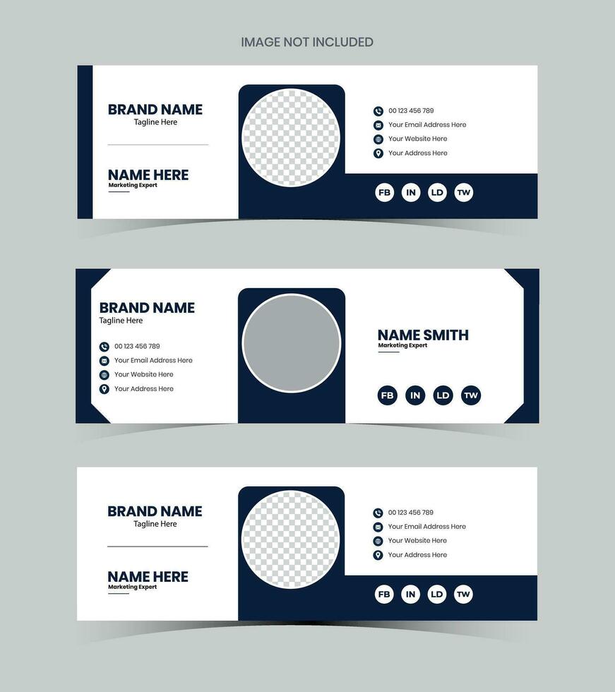 Corporate email signature template design vector