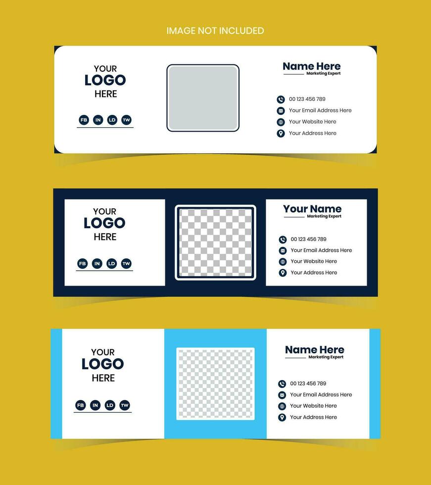 Corporate email signature template design vector