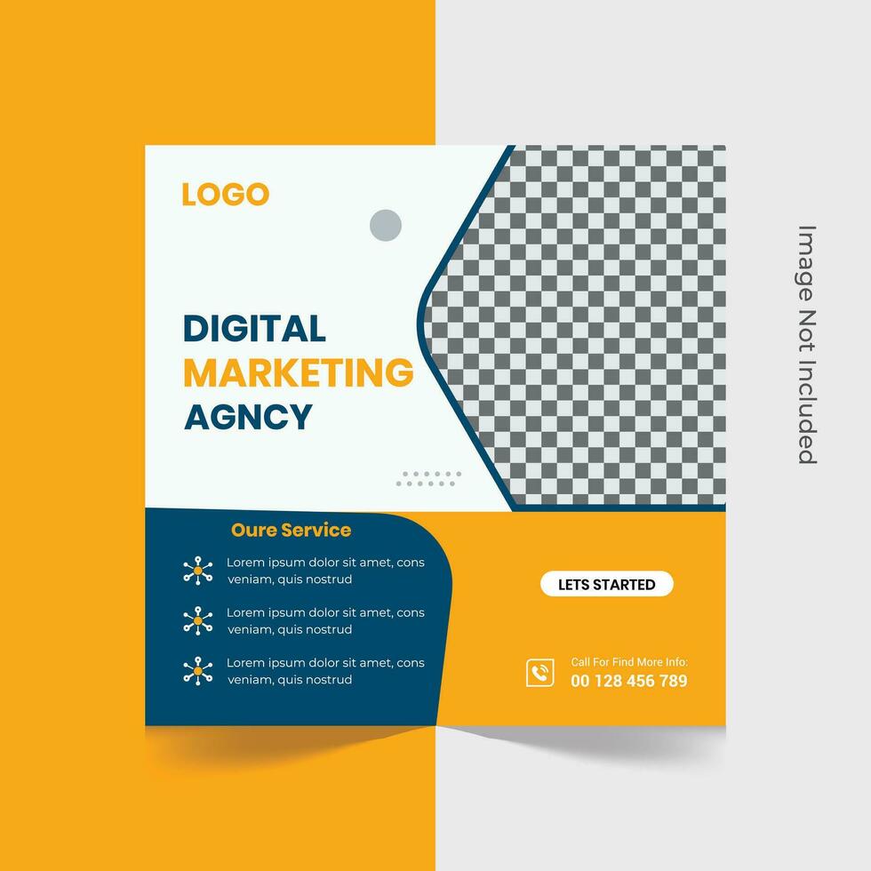 Digital marketing corporate social media post and web banner design template vector