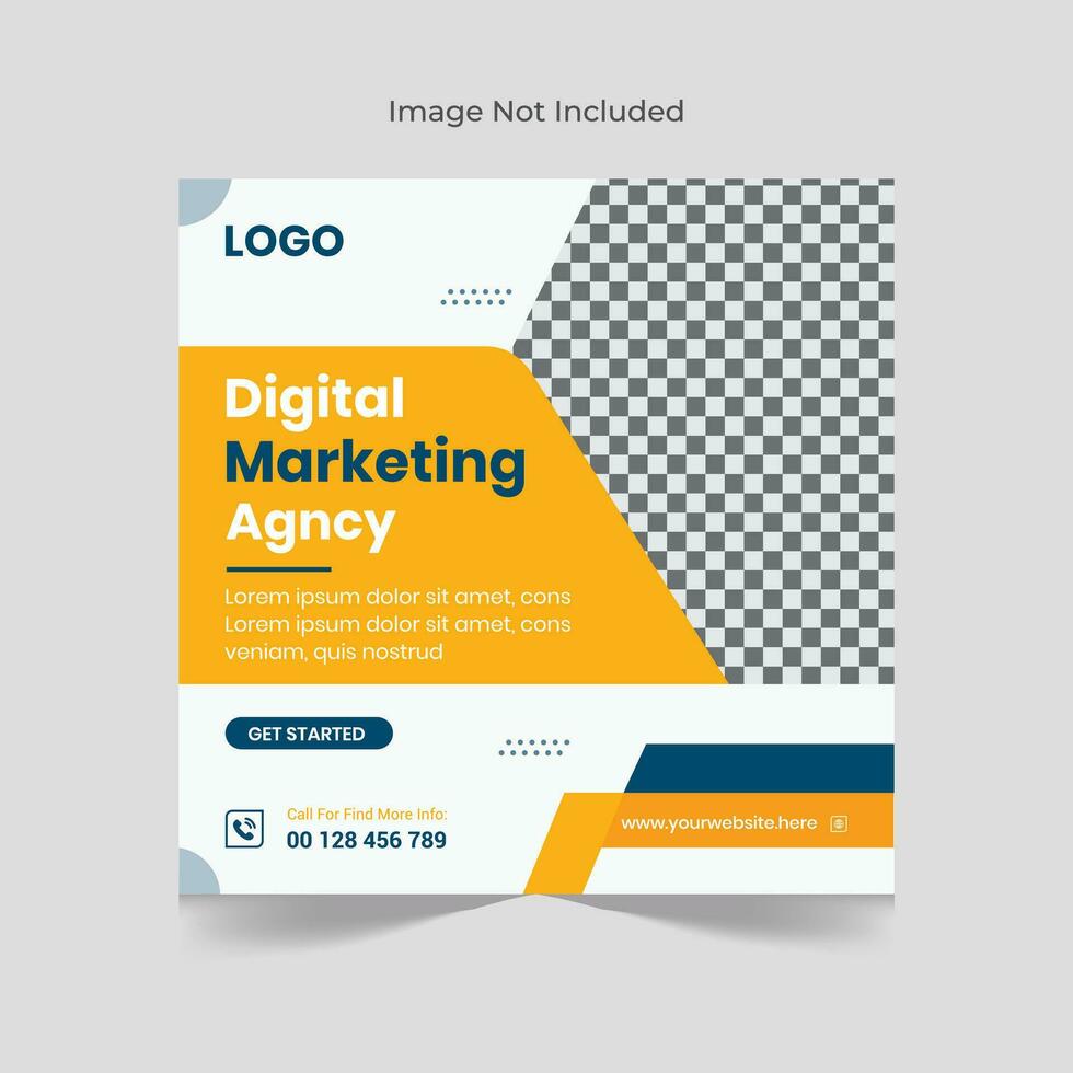 Digital marketing corporate social media post and web banner design template vector