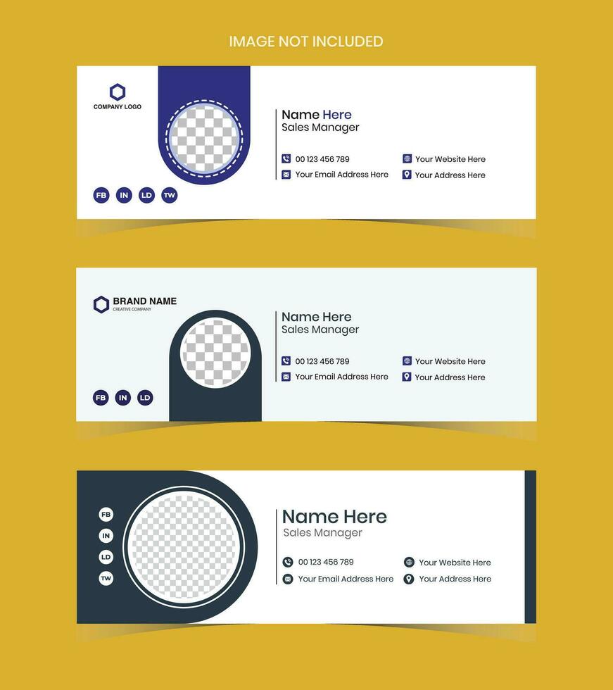 Corporate email signature template design vector