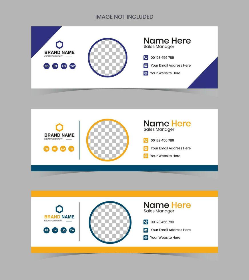 Corporate email signature template design vector