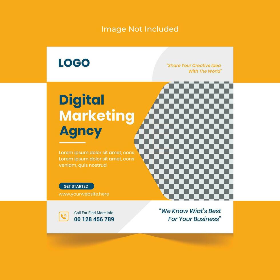Digital marketing corporate social media post and web banner design template vector