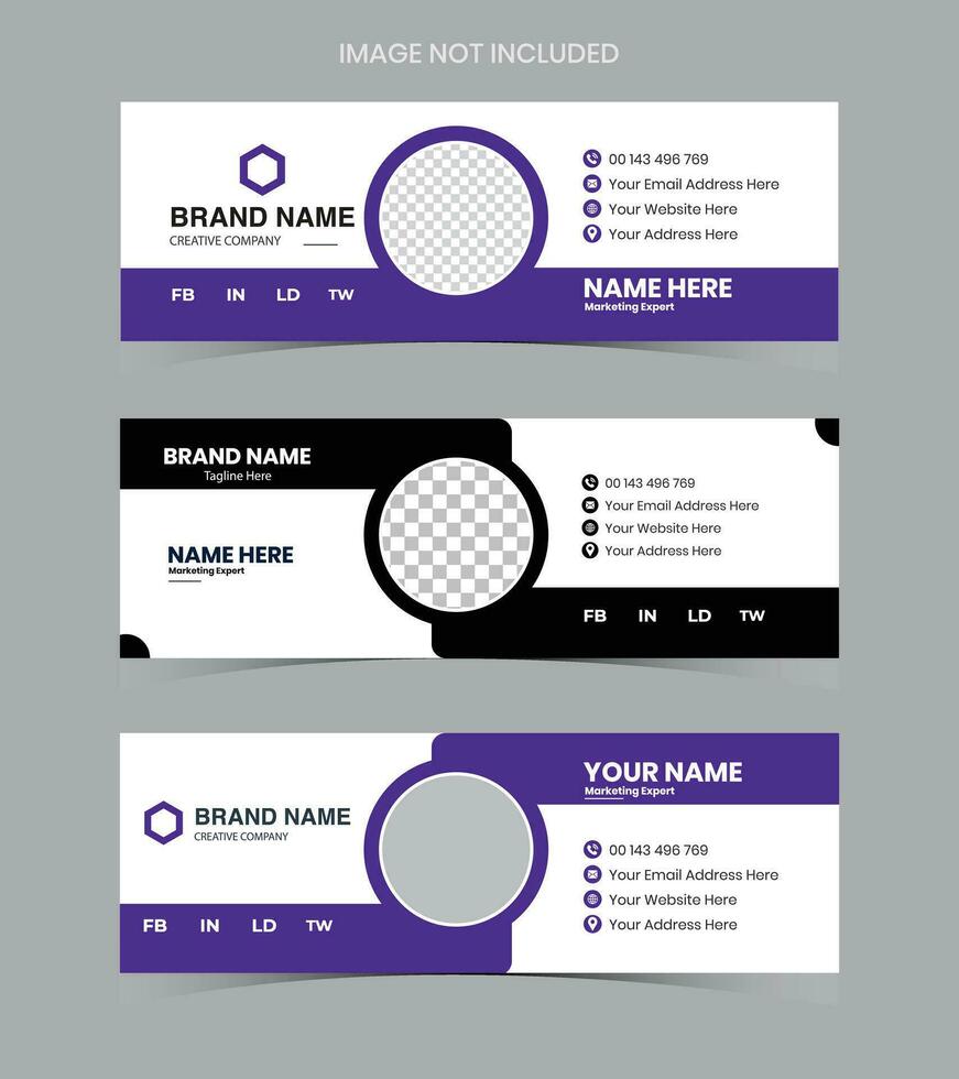 Corporate email signature template design vector