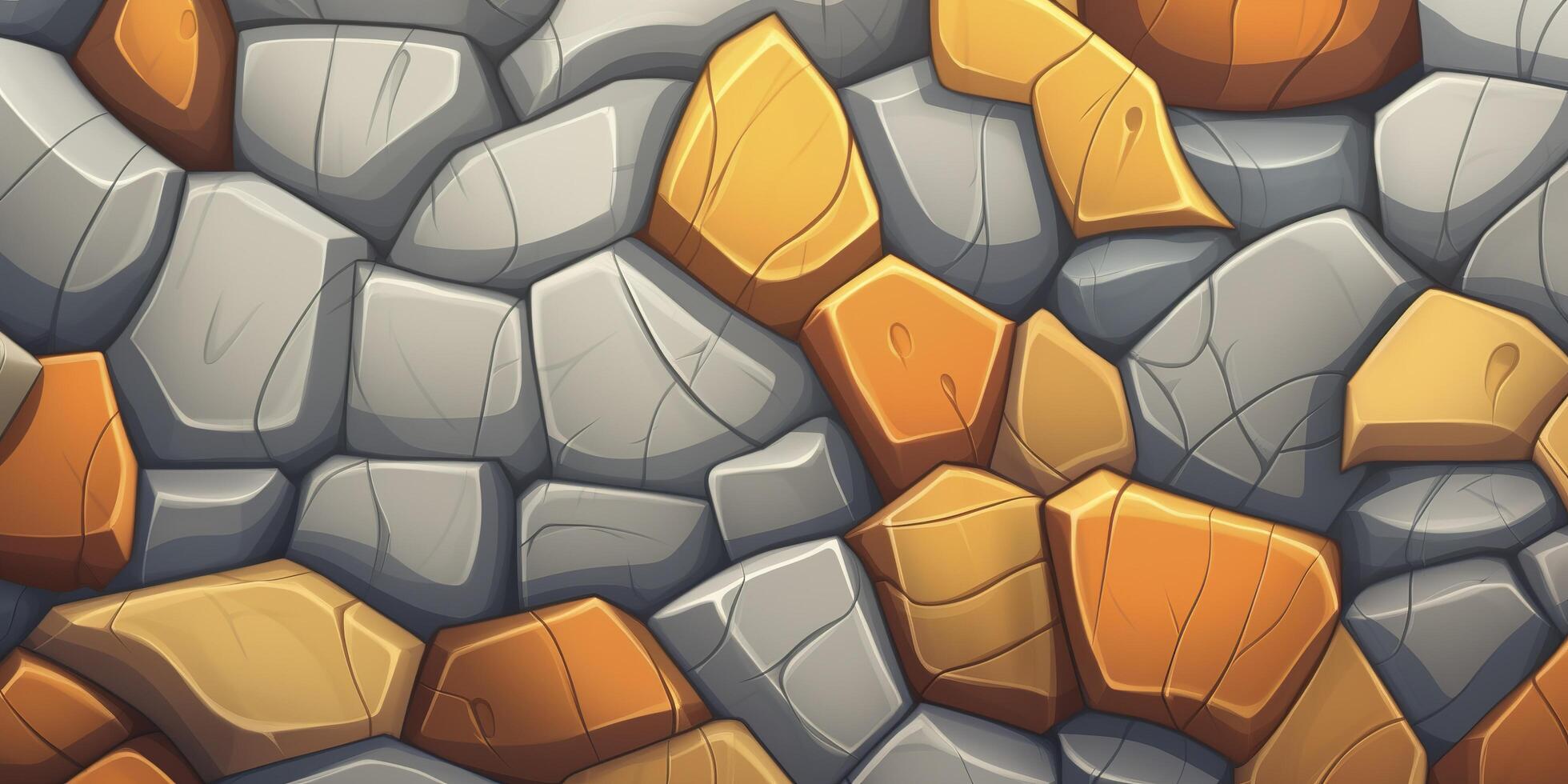 Stylized Stone Texture for Video Games and Movies. AI Generative photo