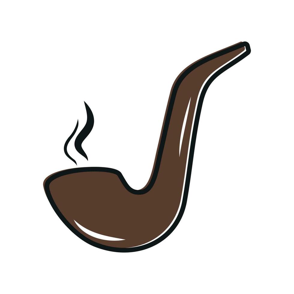 vector of the icon of the men's leisure line with a smoking pipe. men's signboard for relaxing with a smoking pipe. isolated contour symbol black illustration stencil