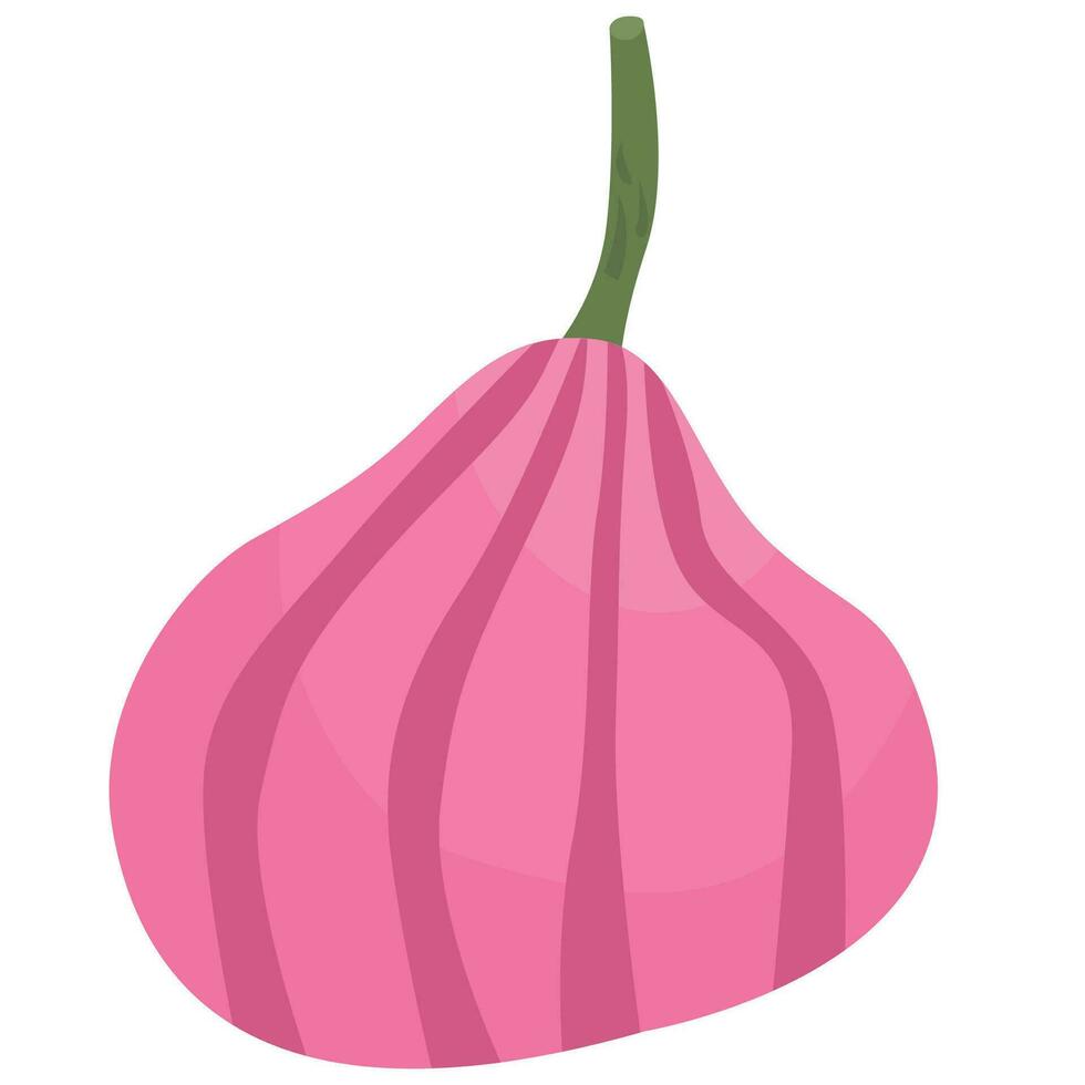 Cute simple pink pumpkins. Happy Halloween. Thanksgiving design. Autumn pumpkin vector