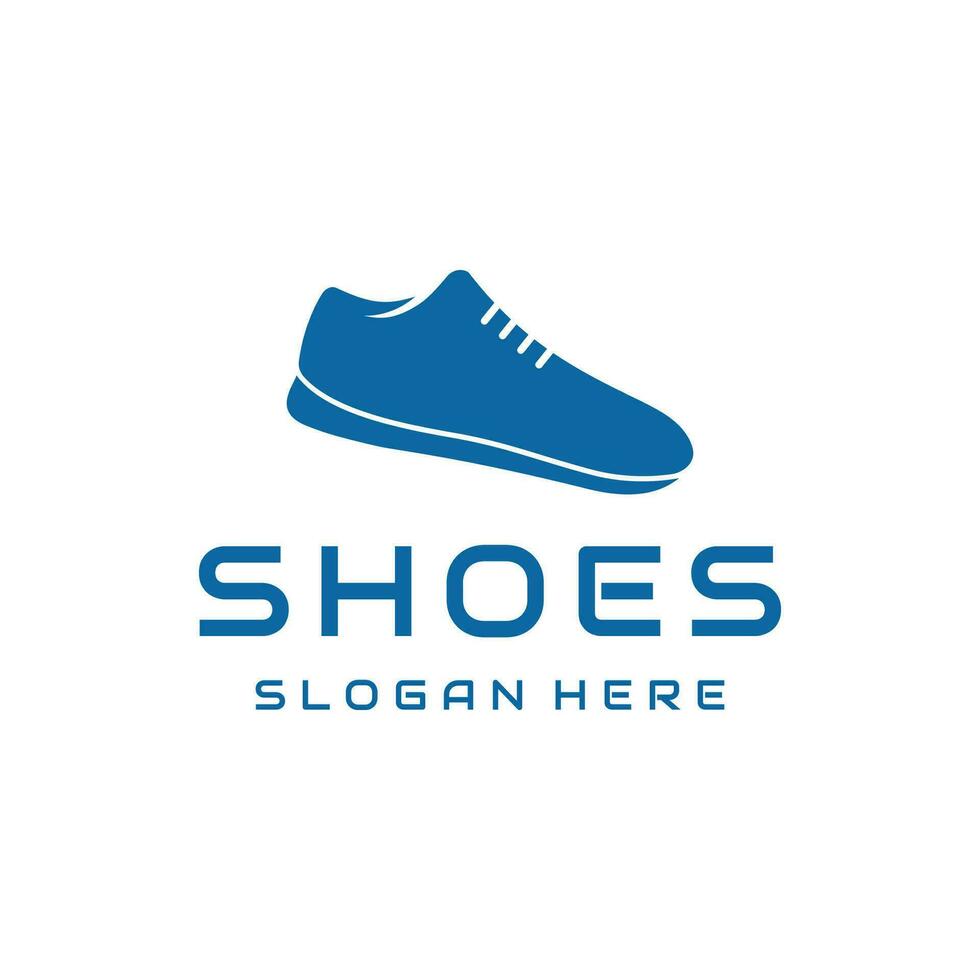 Men's shoe logo template design for running or sport.Logo for shoe shop, fashion and business. vector