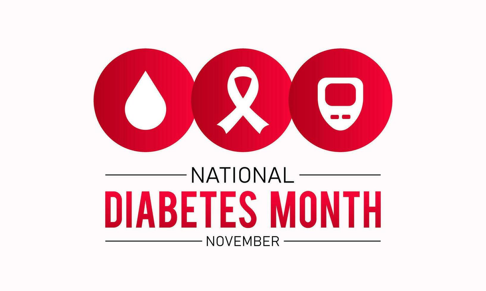 Diabetes awareness month is observed every year in november. November is Diabetes awareness month. Vector template for banner, greeting card, poster with background. Vector illustration.