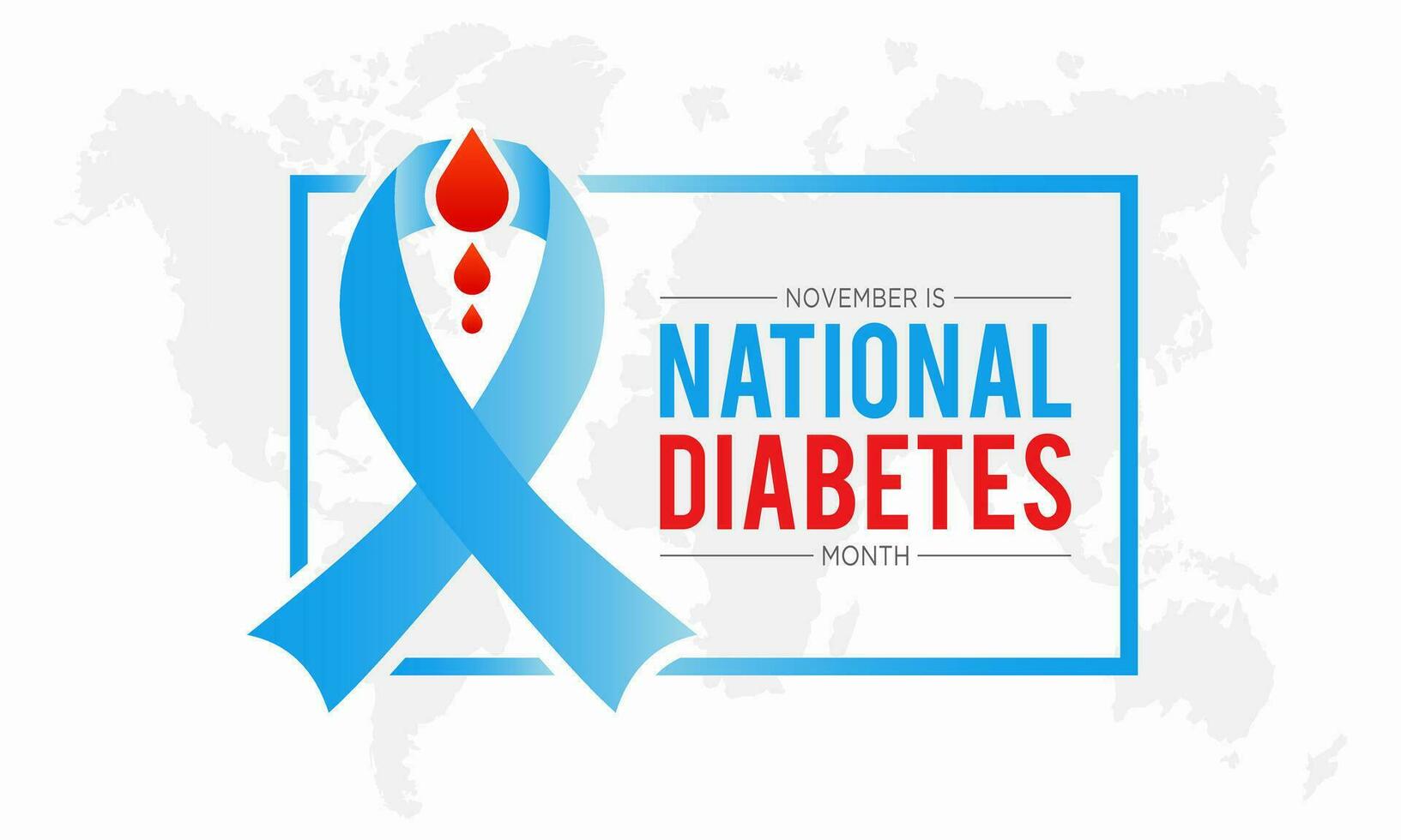 Diabetes awareness month is observed every year in november. November is Diabetes awareness month. Vector template for banner, greeting card, poster with background. Vector illustration.