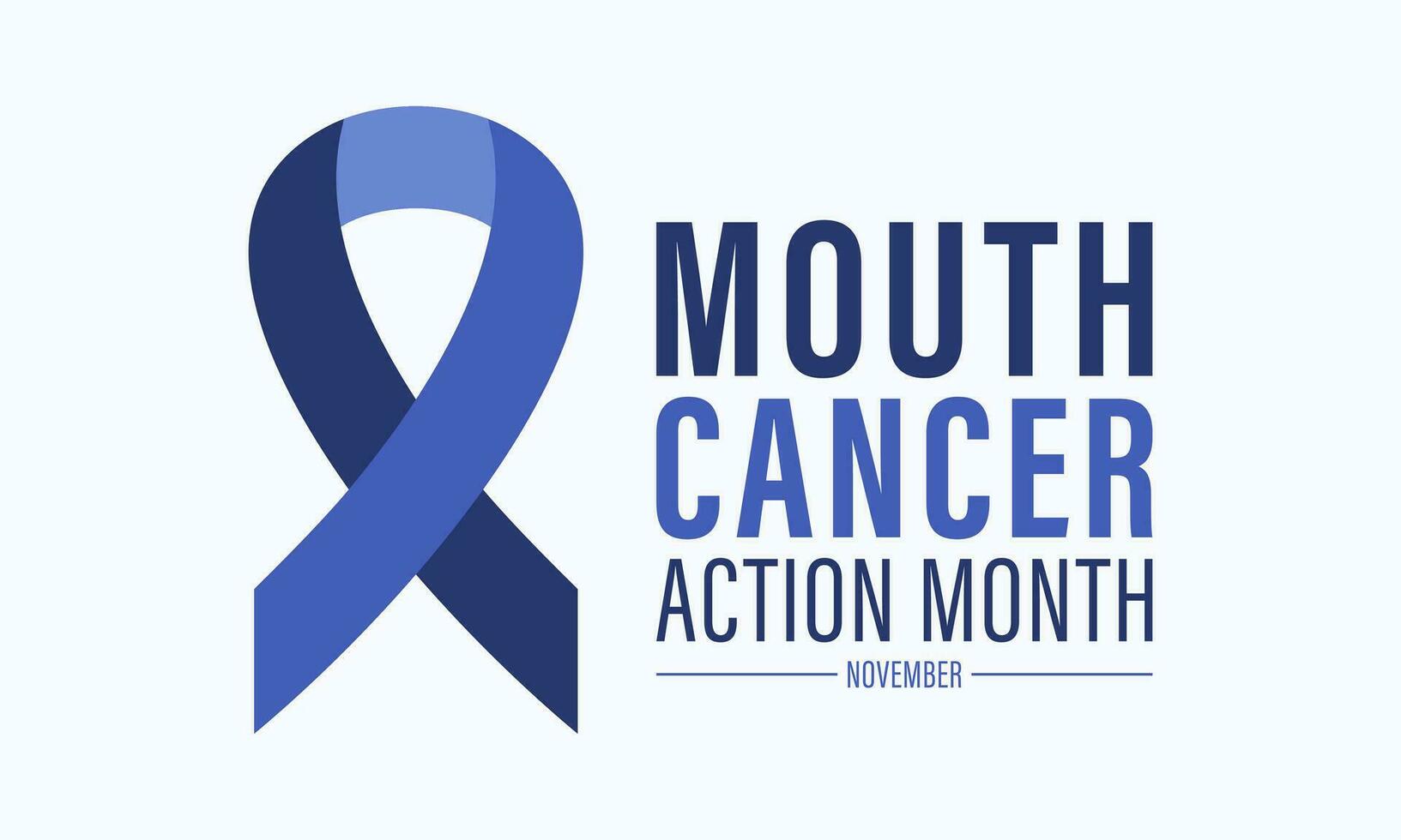 Mouth cancer action month is observed every year in november. November is mouth cancer action month. Vector template for banner, greeting card, poster with background. Vector illustration.
