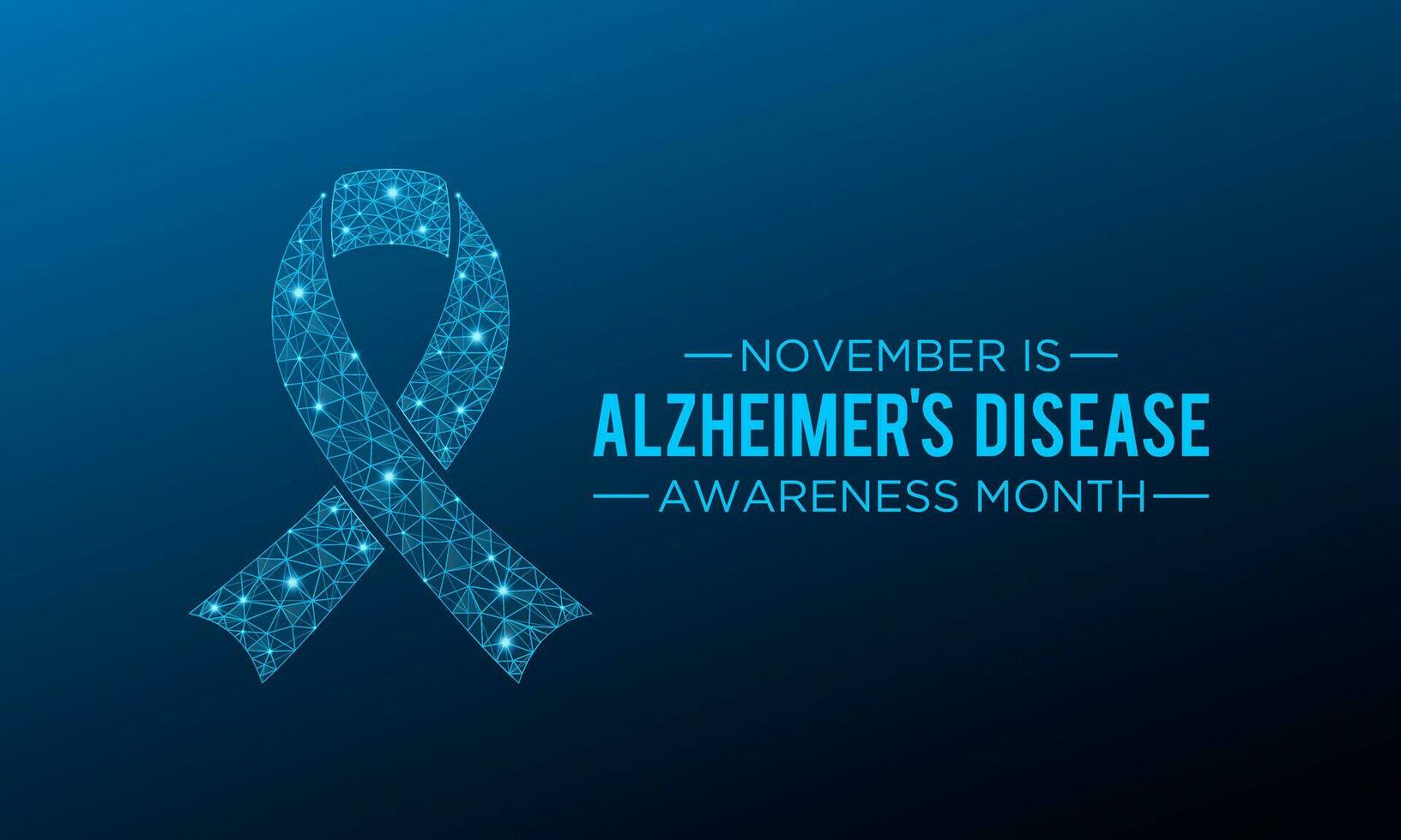 Alzheimer's disease awareness month is observed every year in november. Vector template for banner, greeting card, poster with background. Vector illustration.