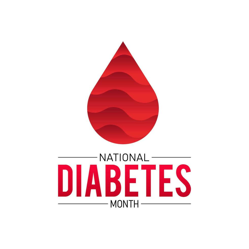 Diabetes awareness month is observed every year in november. November is Diabetes awareness month. Vector template for banner, greeting card, poster with background. Vector illustration.