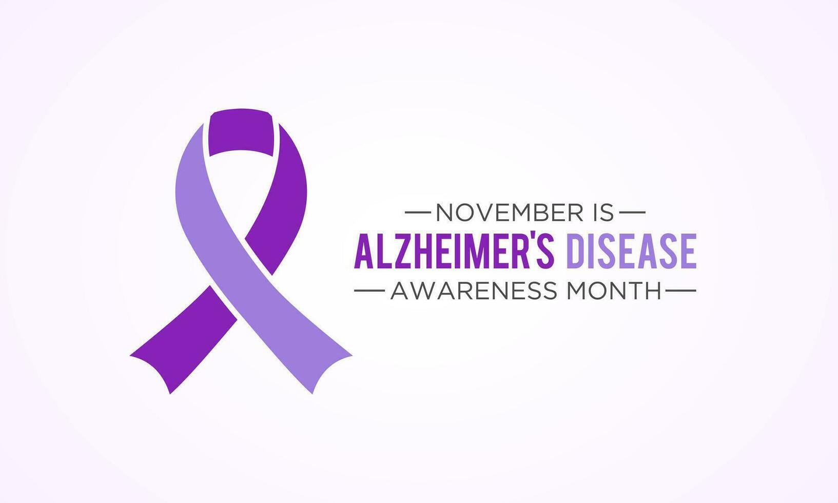 Alzheimer's disease awareness month is observed every year in november. Vector template for banner, greeting card, poster with background. Vector illustration.