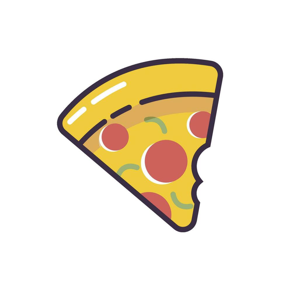 Fast food, free pizza slice vector