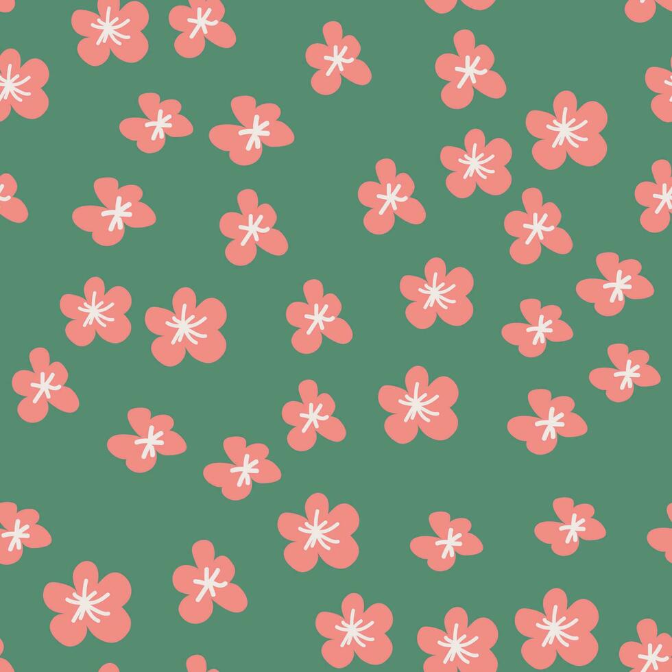 floral Clásico sin costura modelo. hippie flor poder retro textil impresión. maravilloso botánico fondo de pantalla vector