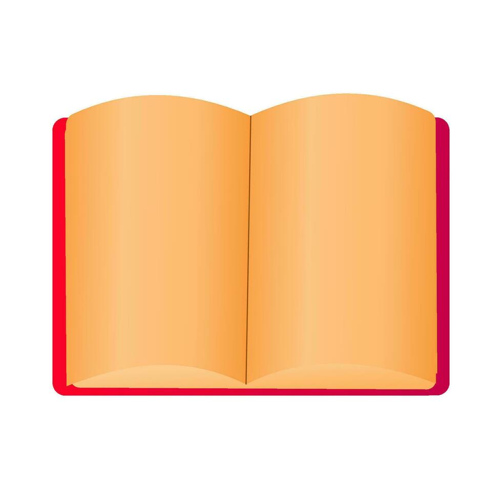 The book is a game icon on a white background. Open book. Vector