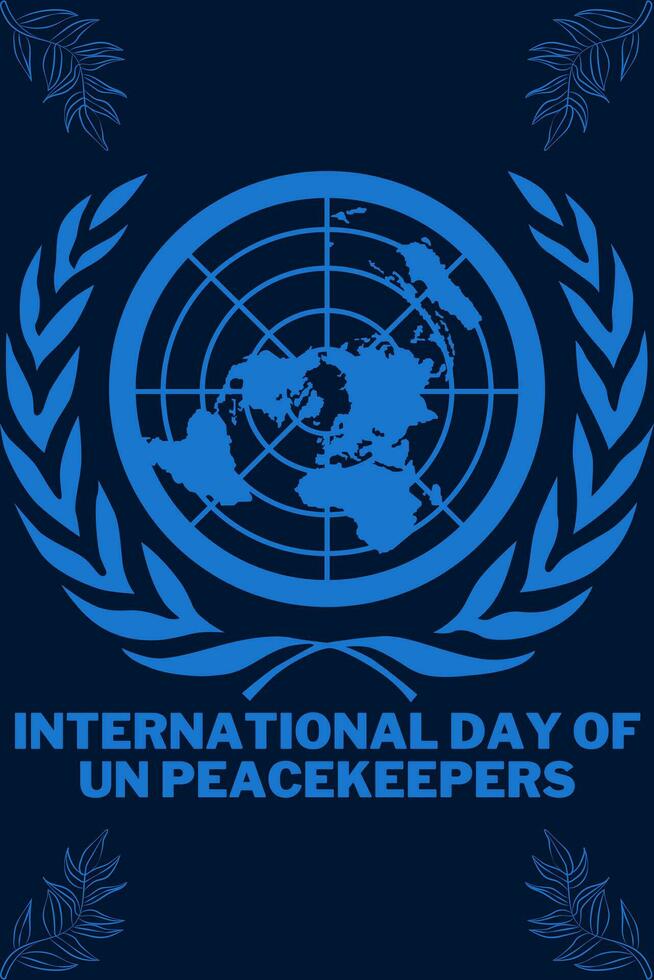 International Day of UN Peacekeepers illustration vector