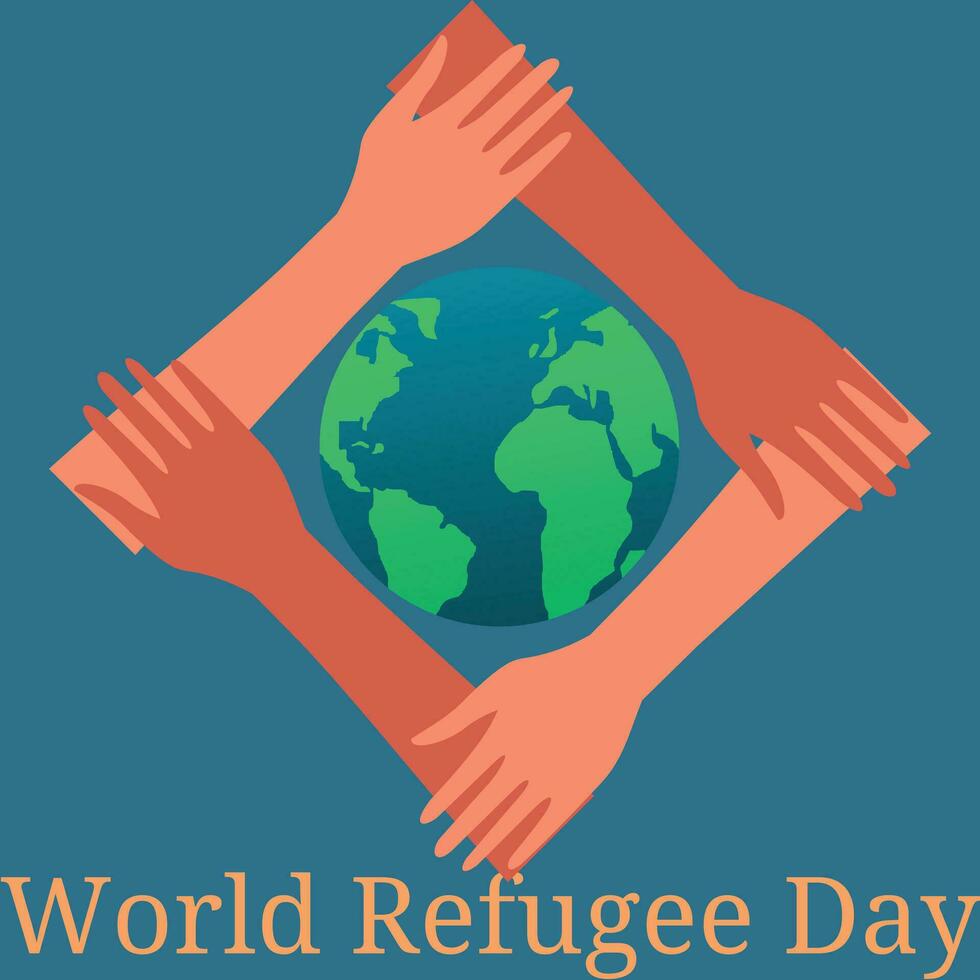 World Refugee Day illustration vector