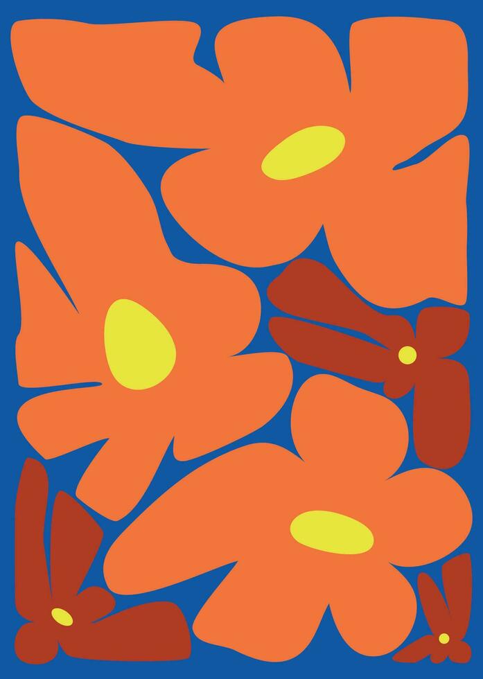 moderno de moda matisse mínimo estilo. resumen maravilloso floral carteles contemporáneo botánico fondo, moderno impresión floral elemento vector